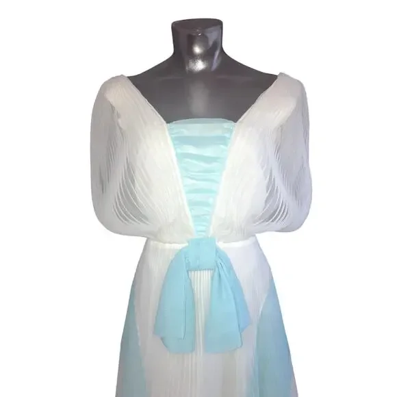 VINTAGE 50s-60s Lilli Diamond of California Gown Dress Small S REGENCY FAIRY - Picture 2 of 15